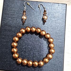 Bracelet  and  earrings  and  rings